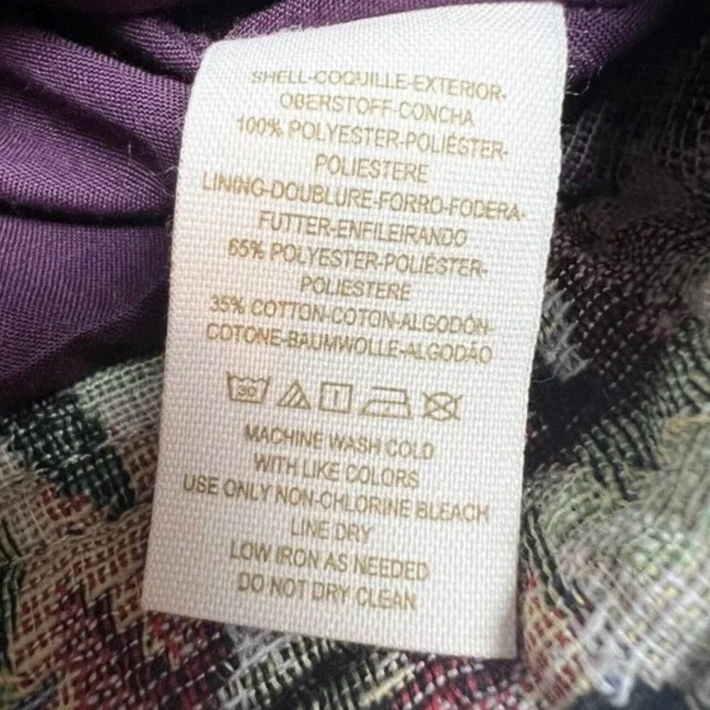 Free People Floral Tapestry Moto Jacket Size 10 - Multicolor/Cream/Pink/Tan - Picture 9 of 12